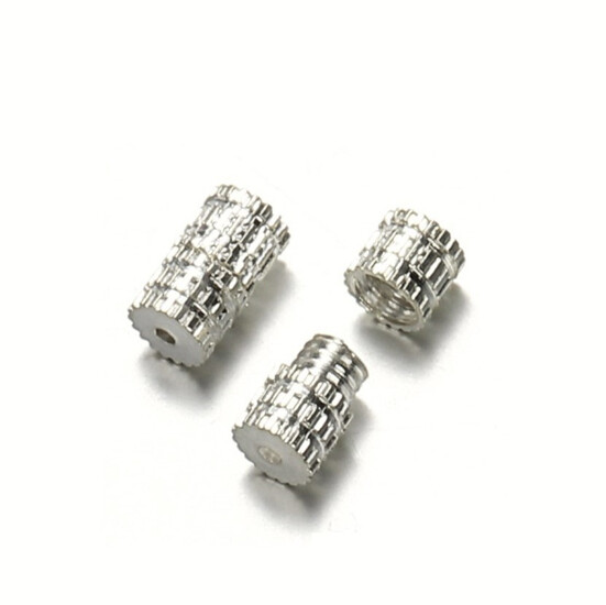 Замок закрутка винтовой для бижутерии 7х4 мм Ø 0,8 мм 20 шт. Серебристый