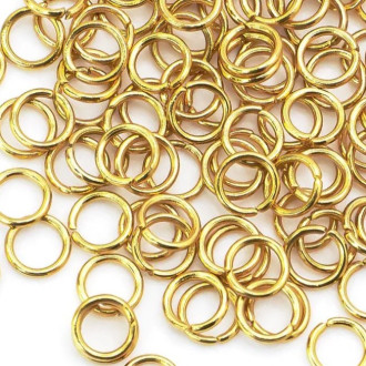 Соединительное кольцо из нерж.стали одинарное 6х1,1 мм +-50 шт. Золотистый