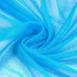 Ткань фатин мягкий евросетка LuxFabric нейлон 1,60 м 1 м Голубой