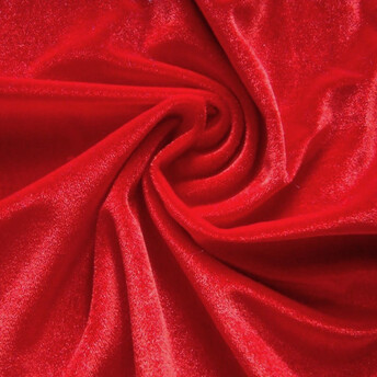 Ткань бархат LuxFabric полиэстер 330 г/м² 1,60 м 1 м Красный