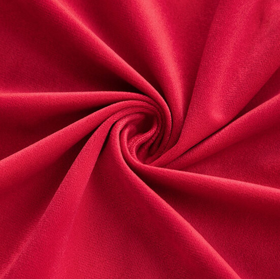 Ткань велюр LuxFabric полиэстер 330 г/м² 1,50 м 1 м Красный