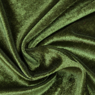 Ткань бархат стрейч LuxFabric полиэстер 400 г/м² 1,65 м 1 м Хаки