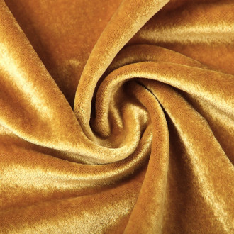 Ткань бархат стрейч LuxFabric полиэстер 400 г/м² 1,65 м 1 м Золотистый
