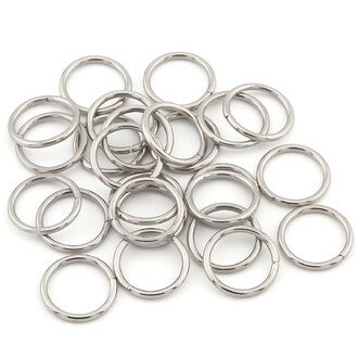 Соединительное кольцо из нерж.стали одинарное 15х1,2 мм +-50 шт. Платина