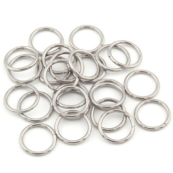 Соединительное кольцо из нерж.стали одинарное 15х1,2 мм +-50 шт. Платина