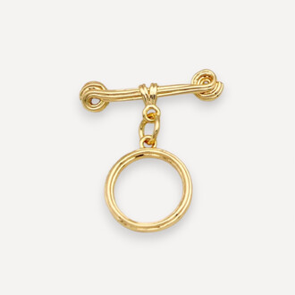 Замок тогл Rome медный 18К позолота 23,5 мм/14 мм 1 шт. Золото