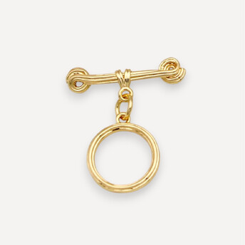 Замок тогл Rome медный 18К позолота 23,5 мм/14 мм 1 шт. Золото