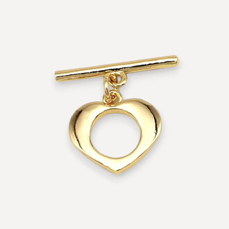 Замок тогл Love мідний 18К позолота 21 мм/14 мм 1 шт. Золото