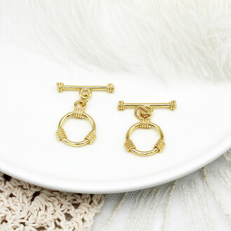 Замок тогл Verona медный 18К позолота 22 мм/15 мм 1 шт. Золото