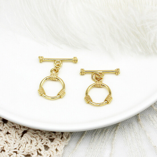 Замок тогл Verona медный 18К позолота 22 мм/15 мм 1 шт. Золото