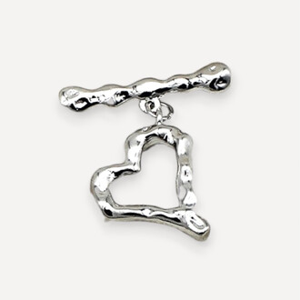 Замок тогл Milan медный 30 мм/21 мм 1 шт. Белое золото