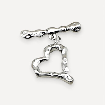 Замок тогл Milan медный 30 мм/21 мм 1 шт. Белое золото