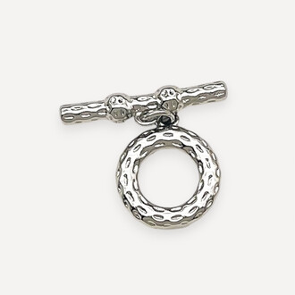 Замок тогл Florence медный 24,5 мм/15,5 мм 1 шт. Белое золото