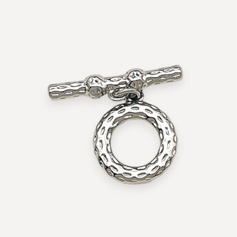 Замок тогл Florence медный 24,5 мм/15,5 мм 1 шт. Белое золото