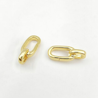 Карабин Double oval 18К позолота 19х8 мм 1 шт. Золото