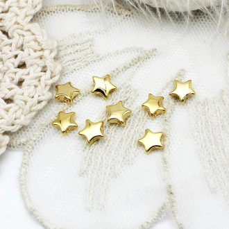 Бусина разделитель Star медная 18К позолота 7х7х4 мм 1 шт. Золото