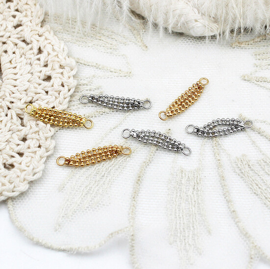 Коннектор Catania медный 20х3,8 мм 1 шт. Белое золото