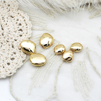 Бусина разделитель Stone медная 18К позолота 10х9 мм 1 шт. Золото