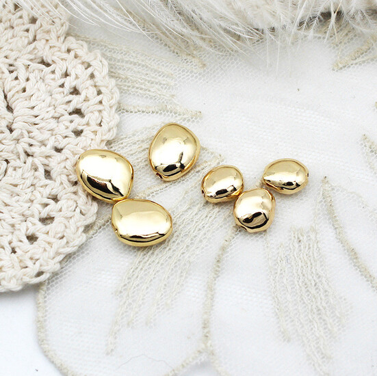 Бусина разделитель Stone медная 18К позолота 10х9 мм 1 шт. Золото