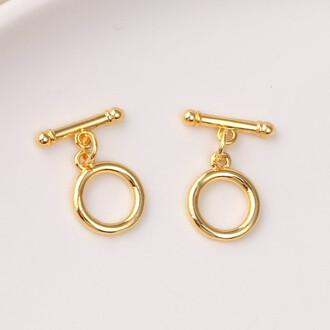 Замок тогл Turin медный 18К позолота 14 мм/11 мм 1 шт. Золото