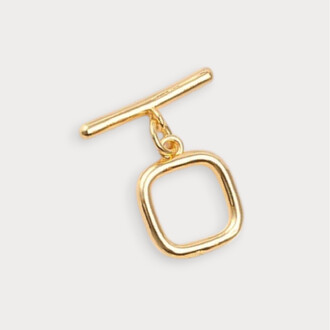 Замок тогл Parma медный 18К позолота 20 мм/13 мм 1 шт. Золото