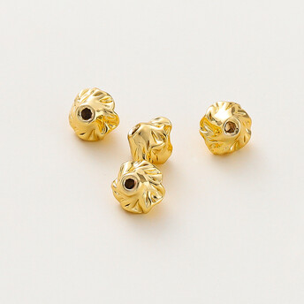 Бусина разделитель Flashlight медная 18К позолота 6,5х6 мм 1 шт. Золото