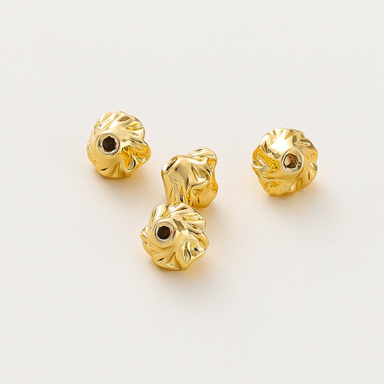 Бусина разделитель Flashlight медная 18К позолота 6,5х6 мм 1 шт. Золото