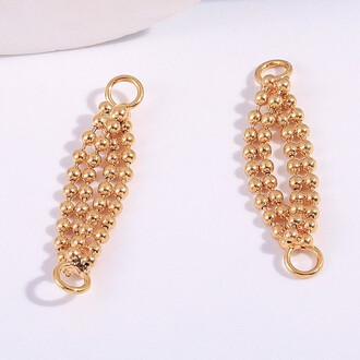 Коннектор Catania медный 18К позолота 20х3,8 мм 1 шт. Золото