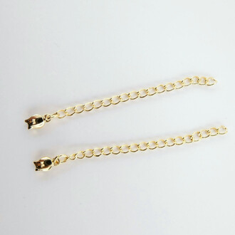 Удлинительная цепочка Роза 18К позолота 0,5х60 мм 5 шт. Золото