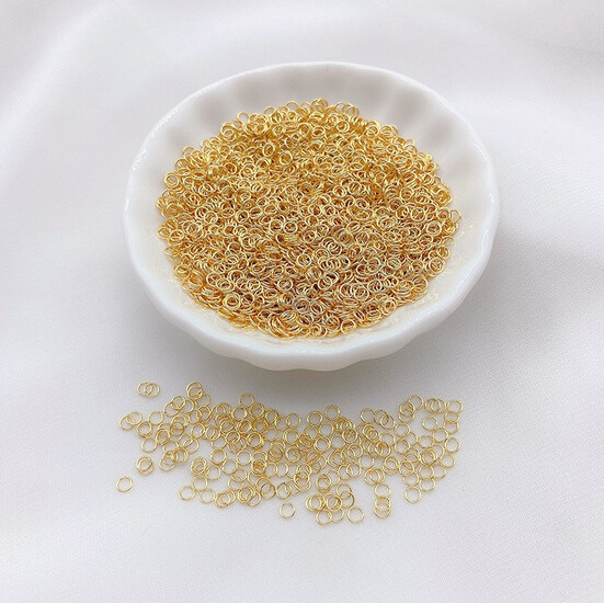 Соединительное кольцо 18К позолота 3х0,3 мм 200 шт. Золото