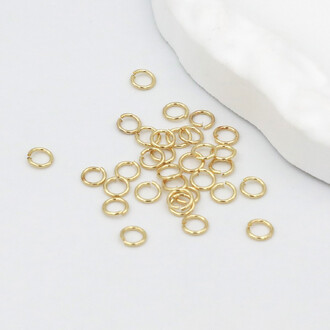 Соединительное кольцо 14К позолота 3х0,3 мм 200 шт. Золото светлое