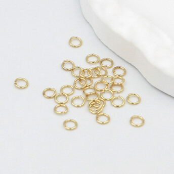 Соединительное кольцо 14К позолота 3х0,4 мм 200 шт. Золото светлое