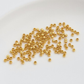 Стопперы (кримпы) Бусина медные 18К позолота 3 мм 200 шт. Золото