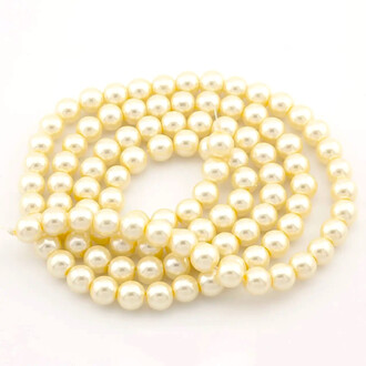 Бусины стекло под жемчуг Шар 10 мм ±90 шт. 80 см 21 Цитрин