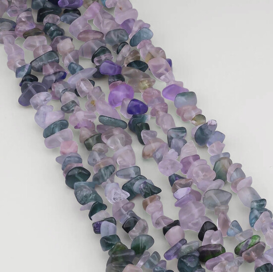 Флюорит темный сколы крошка из камня 5-10 мм +-80 см 1 шт.