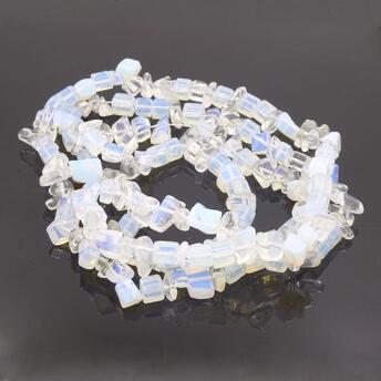 Лунный камень сколы бусины из камня 5-10 мм +-80 см 1 шт.