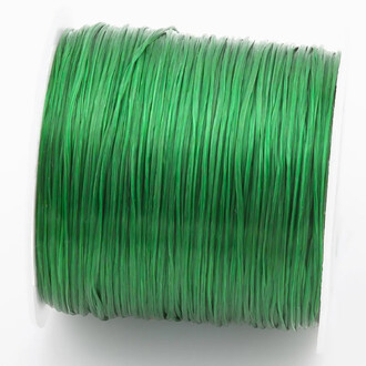 Резинка слоеная для браслетов 1 мм Зеленый +-60 м