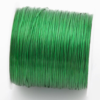 Резинка слоеная для браслетов 1 мм Зеленый +-60 м
