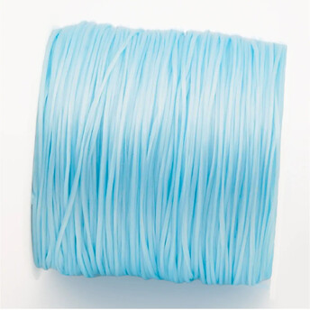 Резинка слоеная для браслетов 1 мм Голубой +-60 м