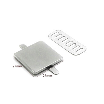 Пряжка квадратная под гравировку 27х27х1,8 мм 1 шт. Платина