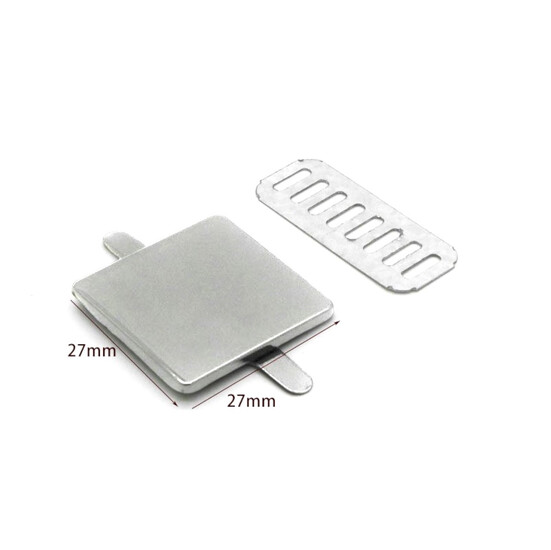 Пряжка квадратная под гравировку 27х27х1,8 мм 1 шт. Платина