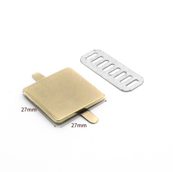 Пряжка квадратная под гравировку 27х27х1,8 мм 1 шт. Золотистый