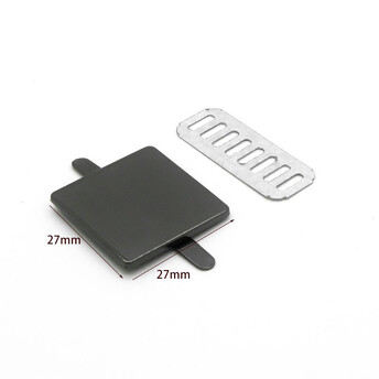 Пряжка квадратная под гравировку 27х27х1,8 мм 1 шт. Черный никель