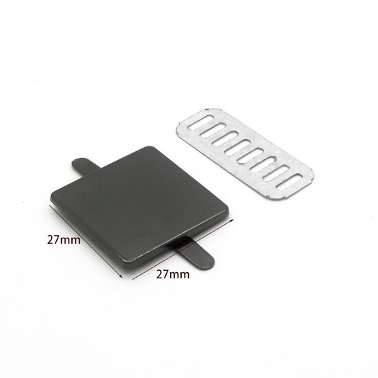 Пряжка квадратная под гравировку 27х27х1,8 мм 1 шт. Черный никель