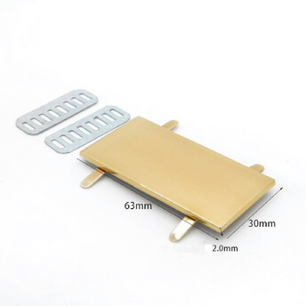 Пряжка прямоугольная под гравировку 63х30х2 мм 1 шт. Золотистый