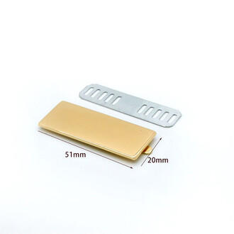 Пряжка прямоугольная под гравировку 51х20х1,8 мм 1 шт. Золотистый