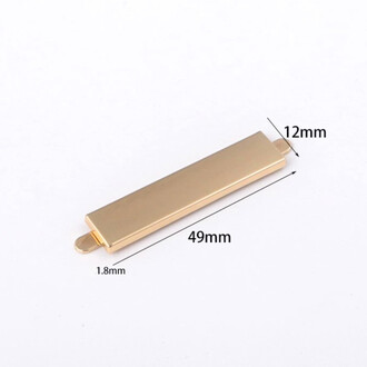 Пряжка прямоугольная под гравировку 49х12х1,8 мм 1 шт. Золотистый