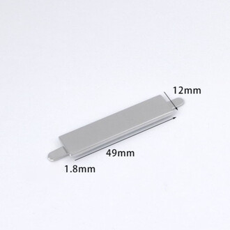 Пряжка прямоугольная под гравировку 49х12х1,8 мм 1 шт. Платина