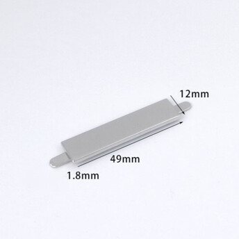 Пряжка прямоугольная под гравировку 49х12х1,8 мм 1 шт. Платина
