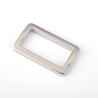 Рамка литая прямоугольная 26х19х3 мм Ø 19 мм 1 шт. Платина